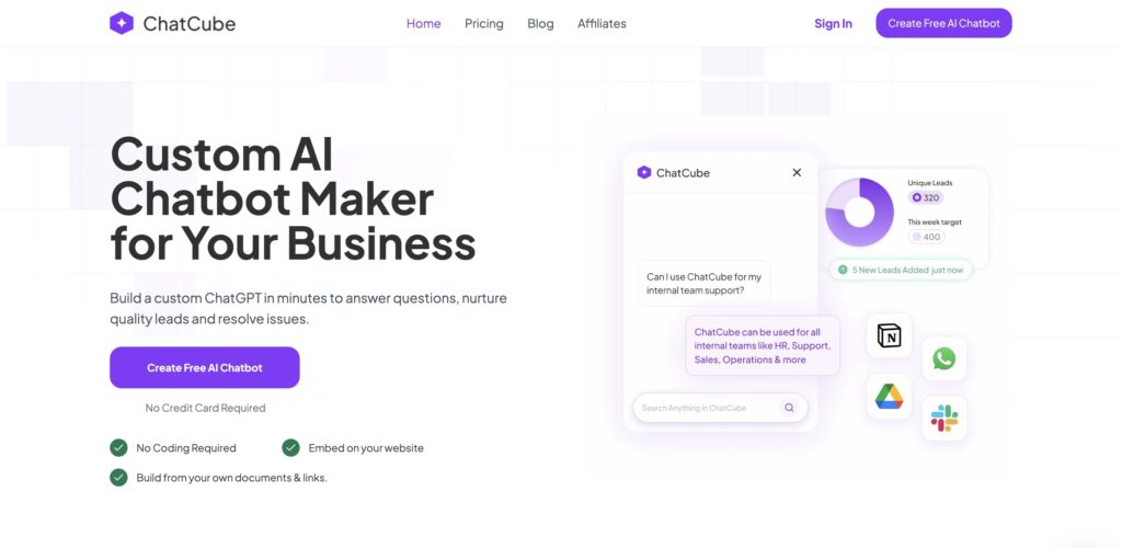 ChatCube - The Best AI Chatbot Maker