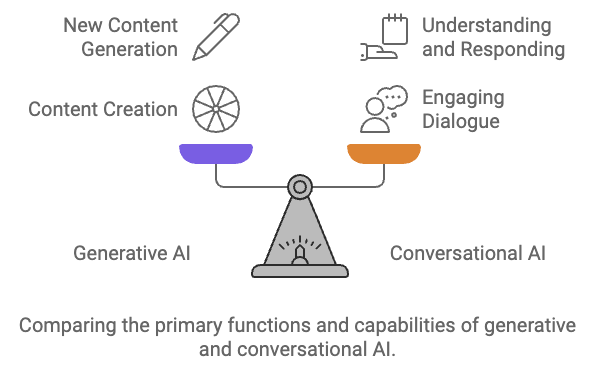 Generative AI vs Conversational AI - Differences